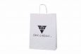 white kraft paper bag with print | Galleri-White Paper Bags with Rope Handles white paper bags wit