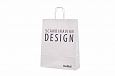 white paper bags with personal print | Galleri-White Paper Bags with Rope Handles white paper bags