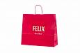 red kraft paper bag with print | Galleri-Black Paper Bags with Rope Handles red paper bag with p