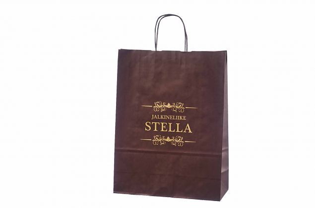 dark red kraft paper bag 