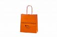 orange paper bag with print | Galleri-Orange Paper Bags with Rope Handles orange kraft paper bag