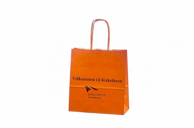 orange kraft paper bag 