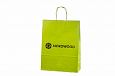 light green kraft paper bag with print | Galleri-Orange Paper Bags with Rope Handles light green p