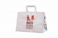 white paper bag with print | Galleri-White Paper Bags with Flat Handles white paper bag with print