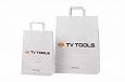 white paper bag with print | Galleri-White Paper Bags with Flat Handles white paper bag with perso