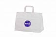 white paper bag with personal print | Galleri-White Paper Bags with Flat Handles white paper bag w