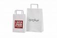 white kraft paper bags with print | Galleri-White Paper Bags with Flat Handles strong white kraft 