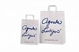 white paper bags with personal logo | Galleri-White Paper Bags with Flat Handles durable white pap