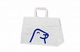 white paper bag with personal print | Galleri-White Paper Bags with Flat Handles durable white pap