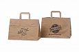 brown kraft paper bag with print | Galleri-Brown Paper Bags with Flat Handles durable brown paper 