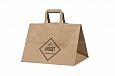 durable brown paper bag with print | Galleri-Brown Paper Bags with Flat Handles durable brown kraf
