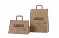 durable brown paper bags with print | Galleri-Brown Paper Bags with Flat Handles durable brown pap