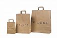 durable brown kraft paper bag with print | Galleri-Brown Paper Bags with Flat Handles durablebrown