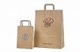 brown kraft paper bag with print | Galleri-Brown Paper Bags with Flat Handles eco friendly brown p