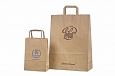 durable brown paper bag with print | Galleri-Brown Paper Bags with Flat Handles eco friendly brown