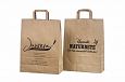 durable brown kraft paper bag with print | Galleri-Brown Paper Bags with Flat Handles eco friendly