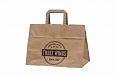 durable brown kraft paper bag with print | Galleri-Brown Paper Bags with Flat Handles eco friendly