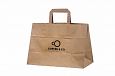 durable brown paper bag with personal print | Galleri-Brown Paper Bags with Flat Handles eco frien