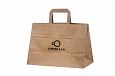 durable brown kraft paper bag with print | Galleri-Brown Paper Bags with Flat Handles eco friendly