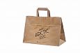 brown paper bag with print | Galleri-Brown Paper Bags with Flat Handles durable and eco friendly b