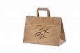 durable brown kraft paper bag with print | Galleri-Brown Paper Bags with Flat Handles durable and 