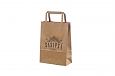 eco friendly brown kraft paper bag with print | Galleri-Brown Paper Bags with Flat Handles durable