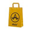 Galleri-Orange Paper Bags with Flat Handles