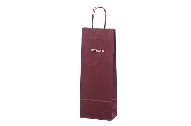 durable kraft paper bag for 1 bottle 