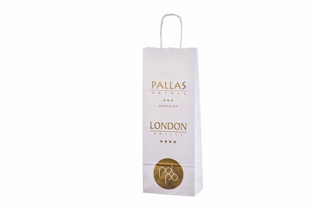 durablekraft paper bag for 1 bottle with personal logo 