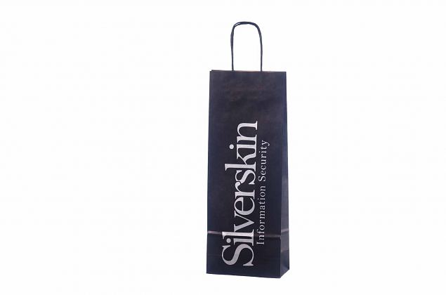 kraft paper bags for 1 bottle with print and for promotional use 