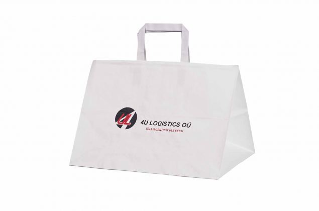 take-away paper bag with personal logo print 