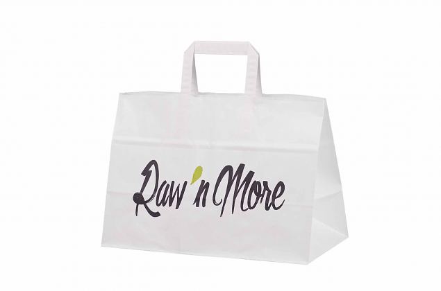 durable take-away paper bag with logo print 