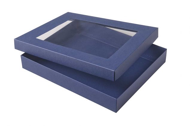 durable rigid box with plastic window 