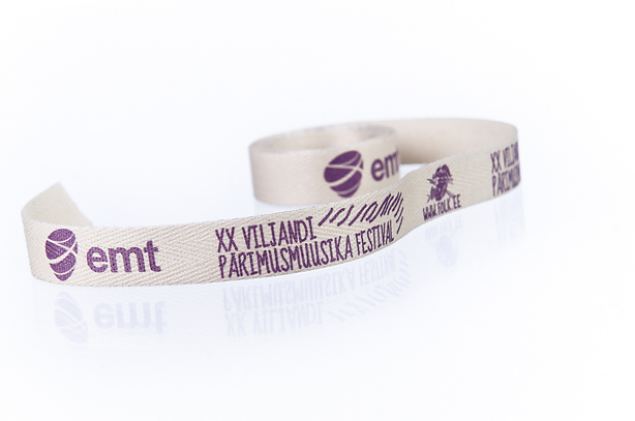 satin ribbon with print 