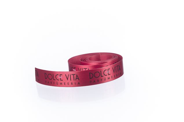 satin ribbon with logo 