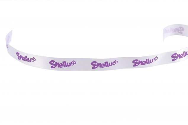 luxury satin ribbon with personal logo print 