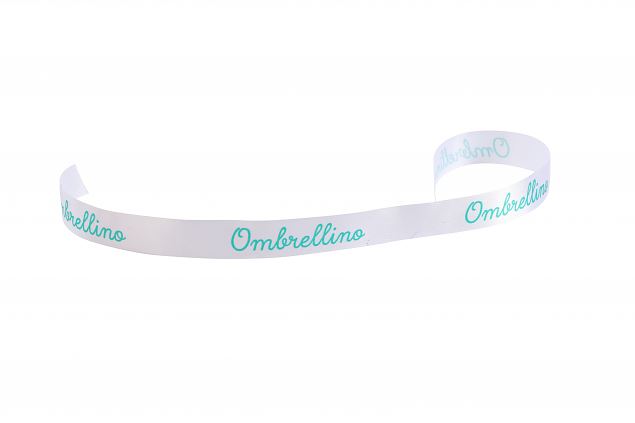 satin ribbon with logo print 