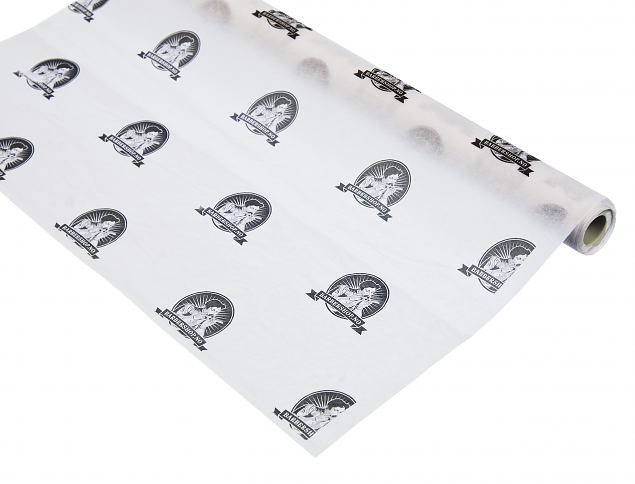 Tissue paper with personal design. Minimum order with personal print is 50 sheets. 