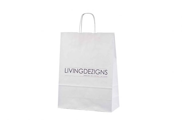 white paper bag with personal design 