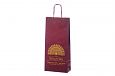 white paper bag with white handles | Galleri wine paper bag with logo 