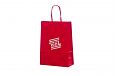logo printed wine bottle bag | Galleri red color paper bag with logo print 